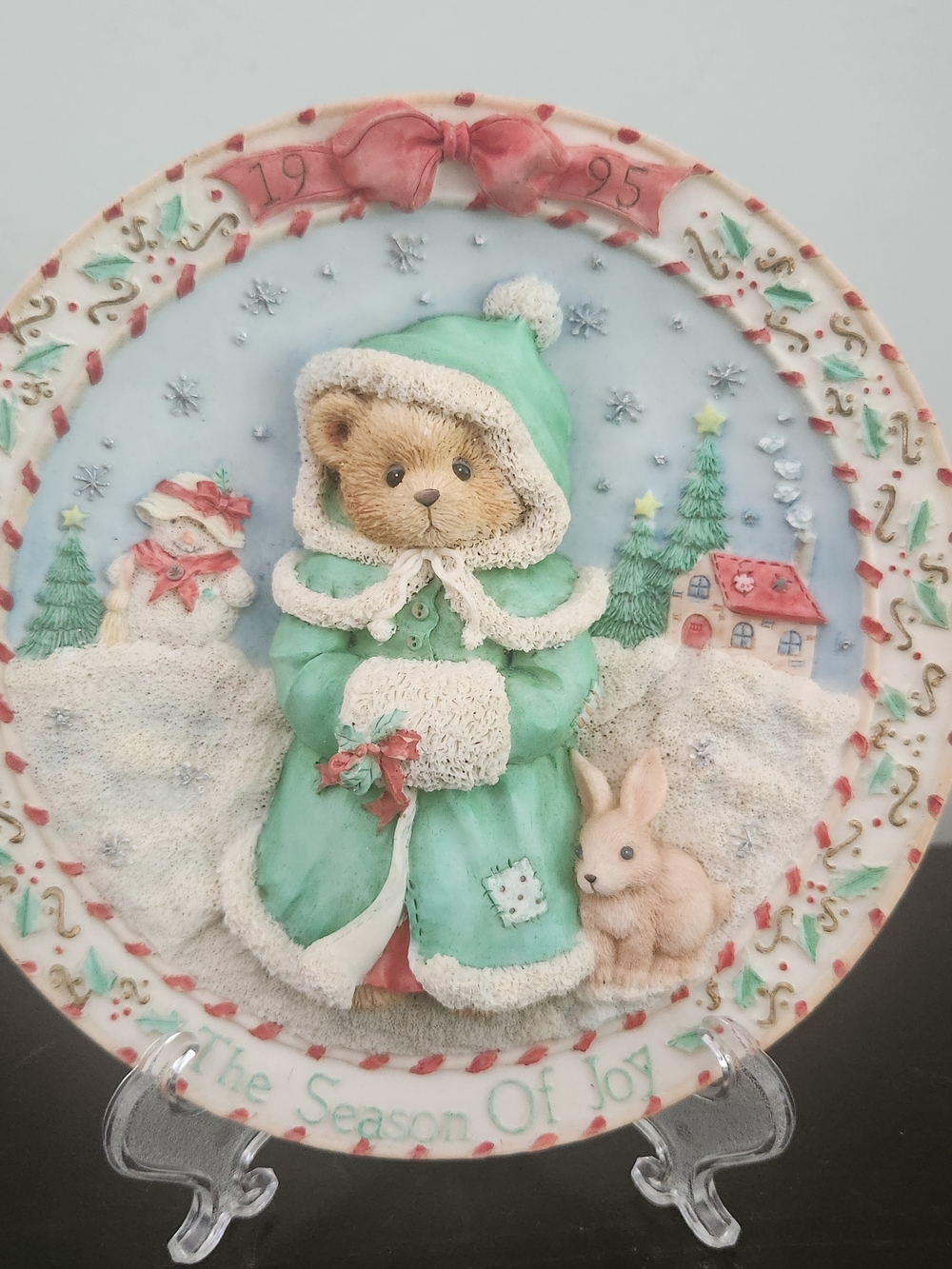 Cherished Teddies White Decorative Plate Backstamp
